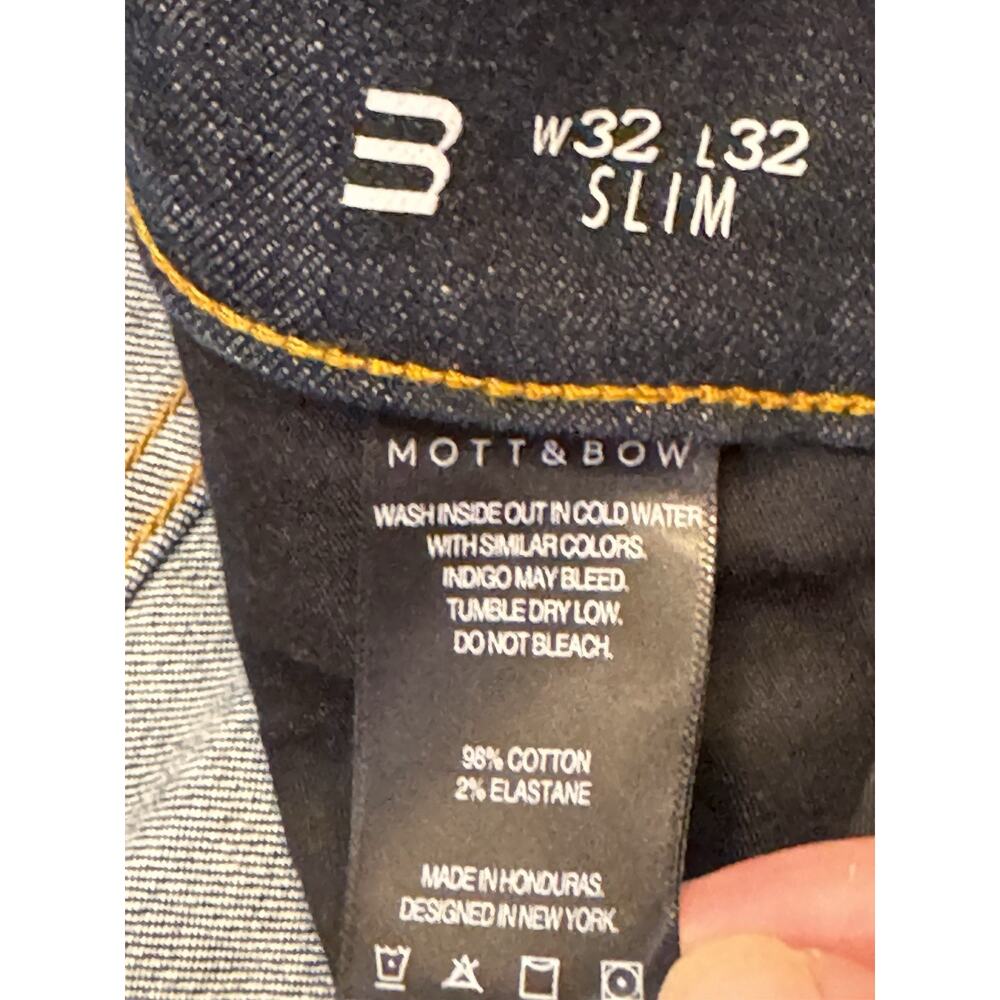 Mott & Bow Slim Jeans Dark Blue Denim 32 X 32 - Picture 6 of 10